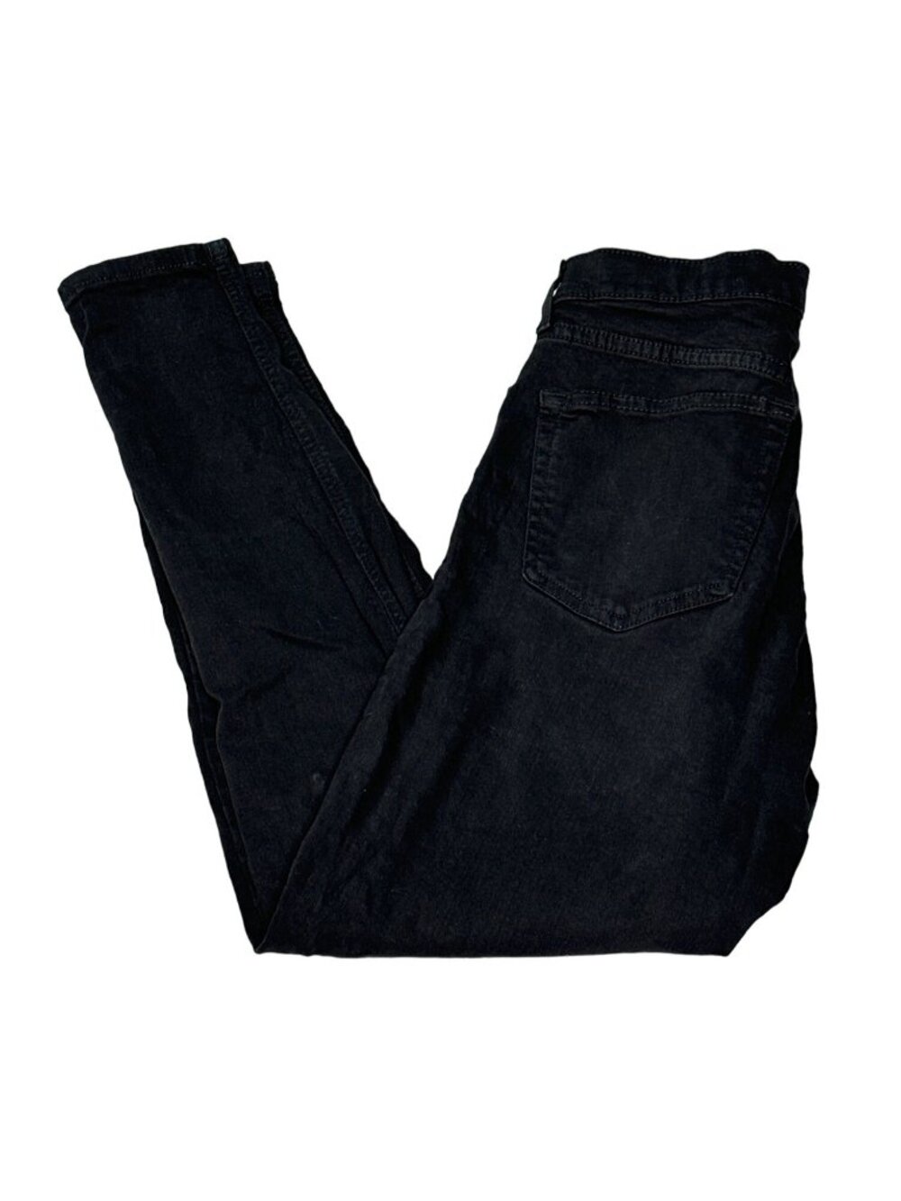 Topshop Jeans Womens W30 L30 Jamie Black Denim Skinny Leg Distressed Casual
